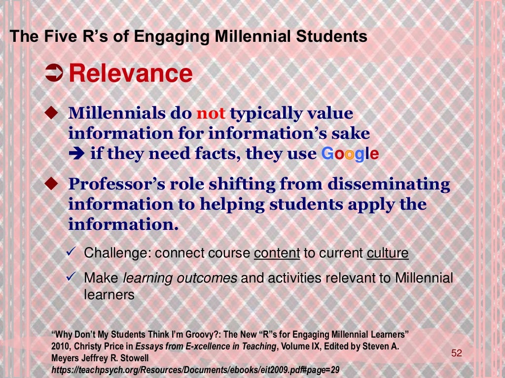 Teaching across the generations