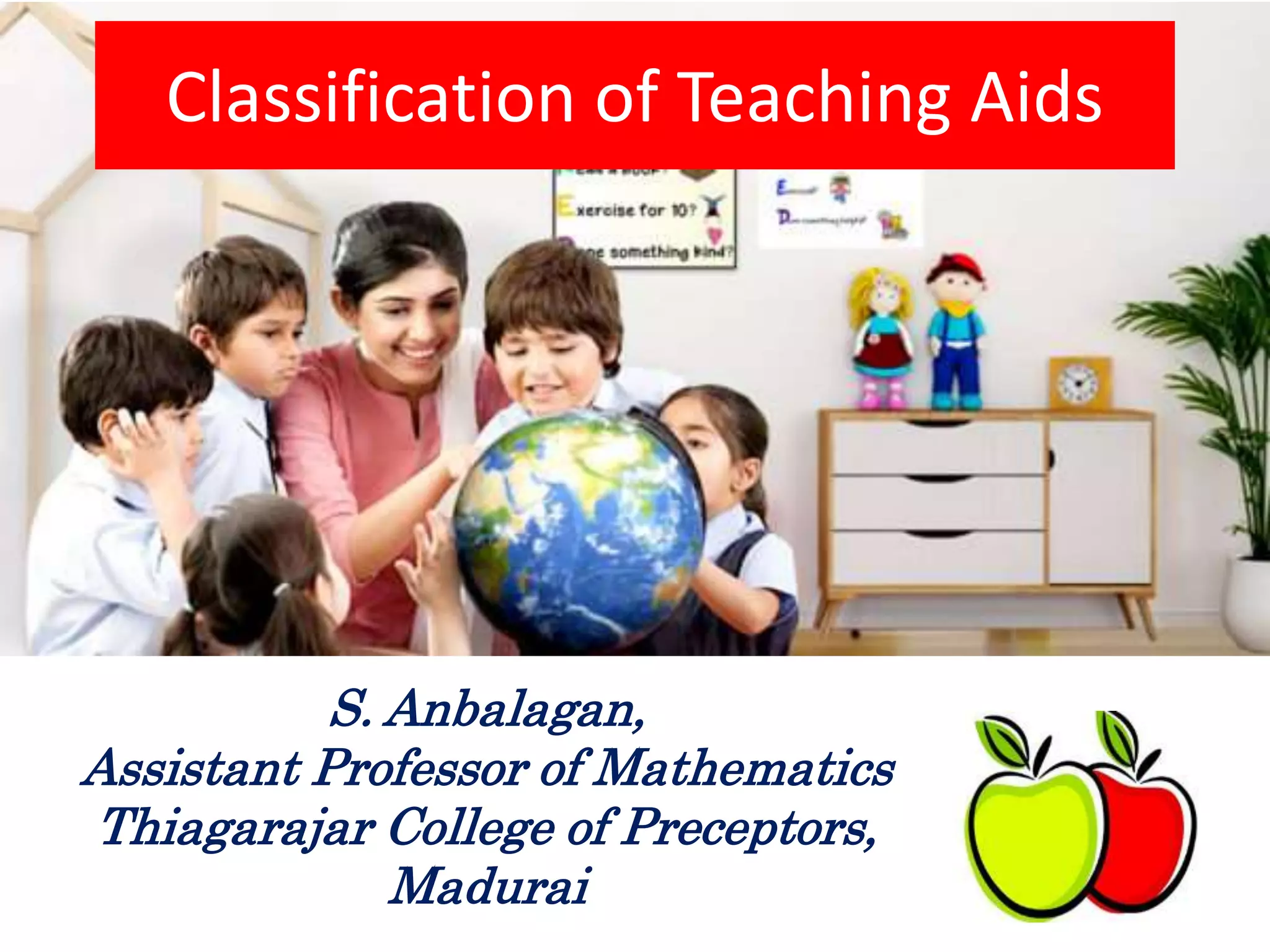 CLASSIFICATION OF TEACHING AIDS PPT