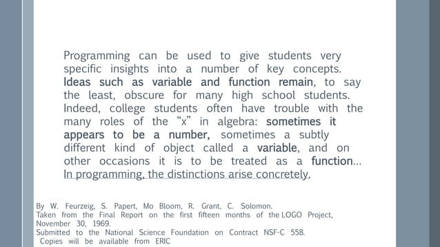 Teaching algebra through functional programming | PPT