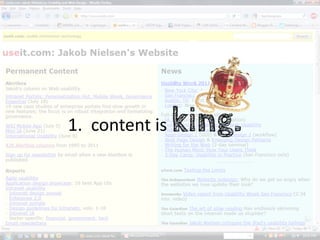 1. content is   king.
 