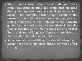 Teaching and assessing speaking | PPTX