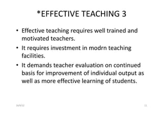 TEACHING AND ASSESSMENT METHODS