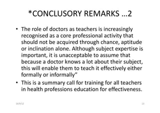 TEACHING AND ASSESSMENT METHODS