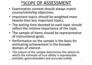 TEACHING AND ASSESSMENT METHODS