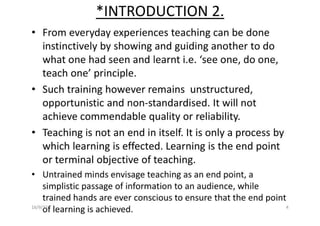 TEACHING AND ASSESSMENT METHODS