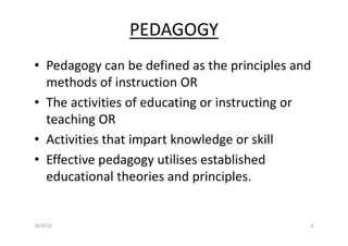 TEACHING AND ASSESSMENT METHODS