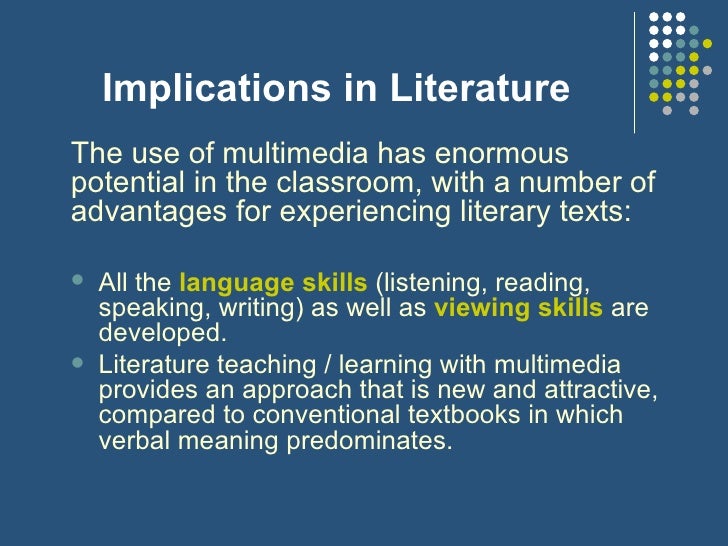 Teaching And Learning Literature Through Multimedia