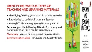 Teaching and learning materials