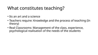 Understanding the theory of teaching and learning | PPTX