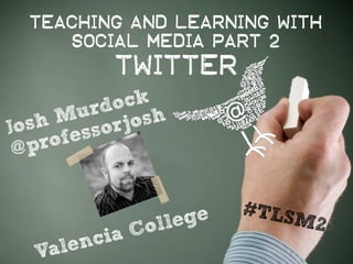 Teaching and Learning with
       Twitter
 