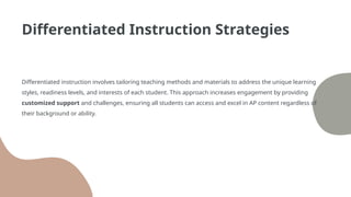 Effective Teaching Approaches for AP Students in Intermediate Grades | PPTX