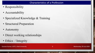 Teaching as a profession | PPTX