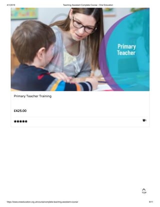 Teaching Assistant Complete Course - One Education | PDF | Brain and ...