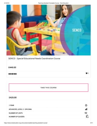 Teaching Assistant Complete Course - One Education | PDF | Brain and ...