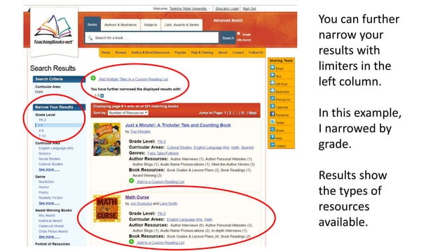 Using Teachingbooks Net