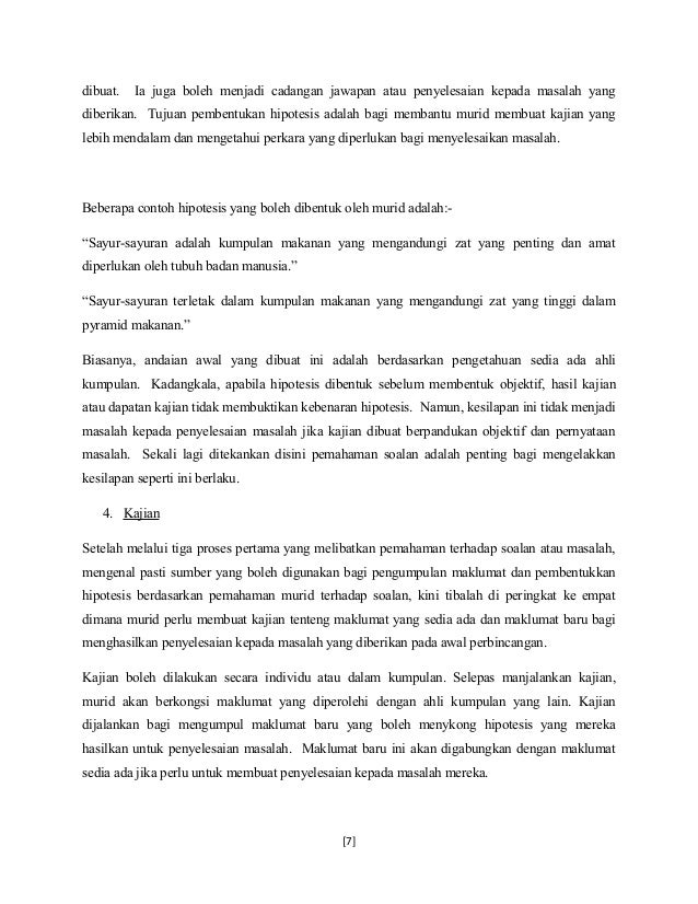 Teaching children hygiene using problem based learning