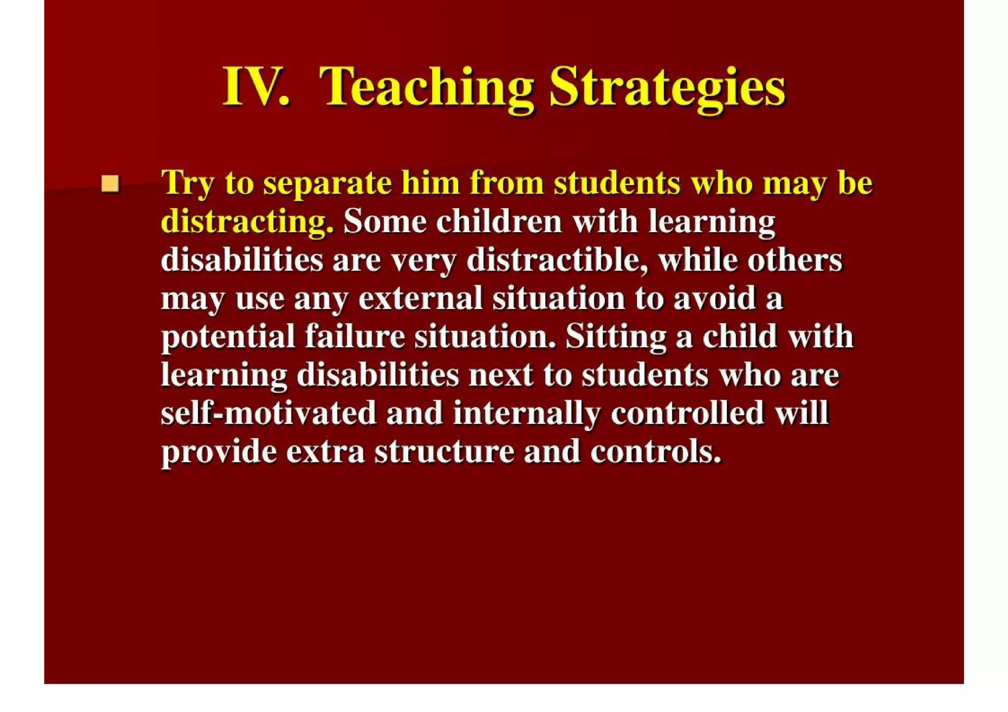 Teaching Children With Learning Disabilities | PDF