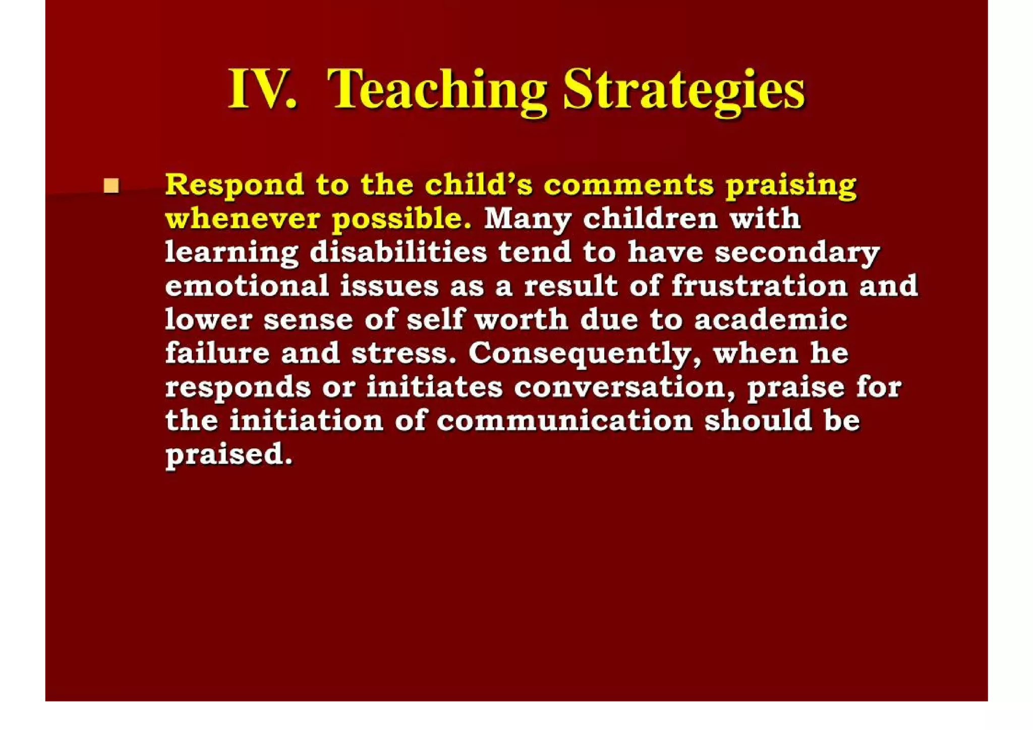 Teaching Children With Learning Disabilities | PDF