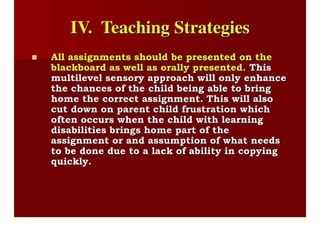 Teaching Children With Learning Disabilities