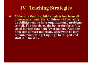 Teaching Children With Learning Disabilities