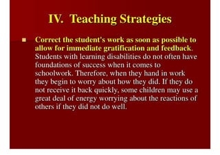 Teaching Children With Learning Disabilities