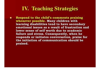 Teaching Children With Learning Disabilities