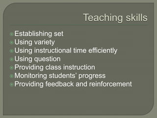Teaching concepts, skills, and values | PPTX