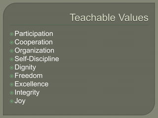 Teaching concepts, skills, and values | PPTX