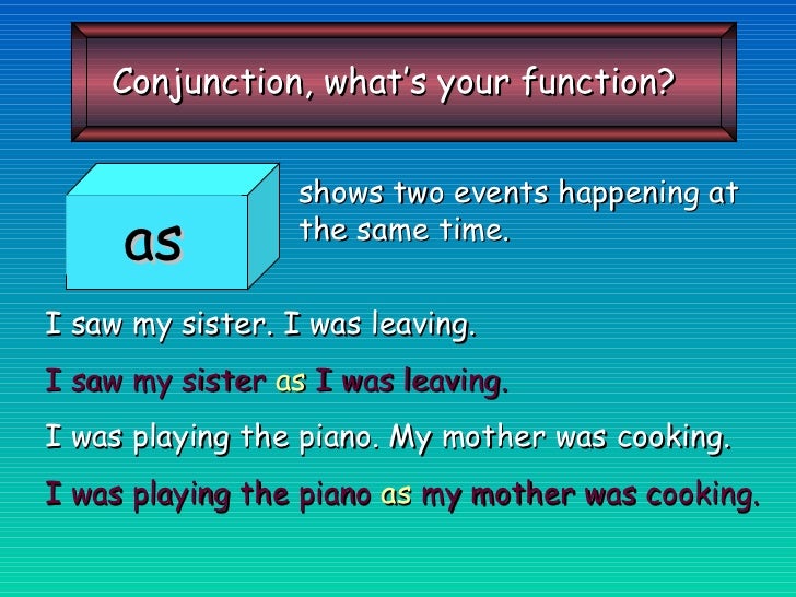 Teaching conjunction