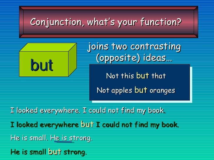 Teaching conjunction