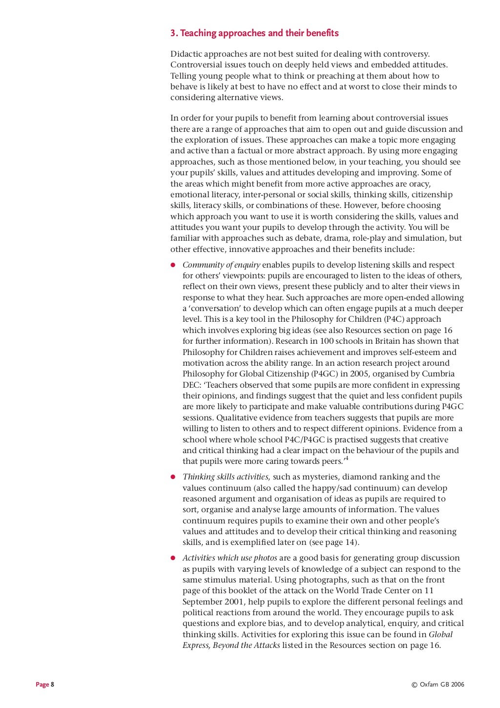 Teaching controversial issues