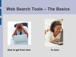 Web Search Tools – The Basics




How to get from here   To here
 