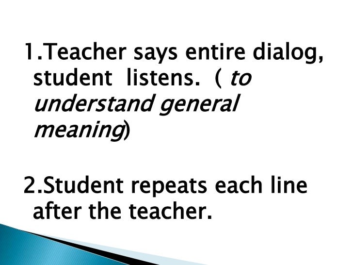 Teaching Dialogue Teaching Dialogue
