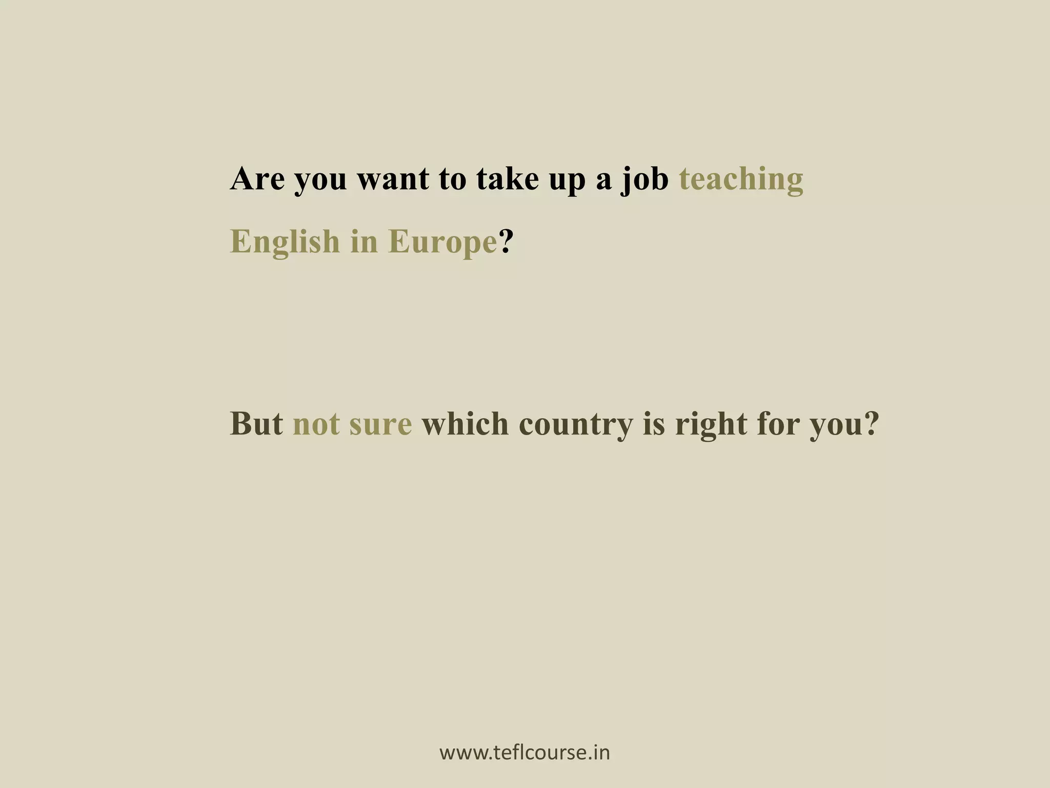 Teaching english in europe ppt