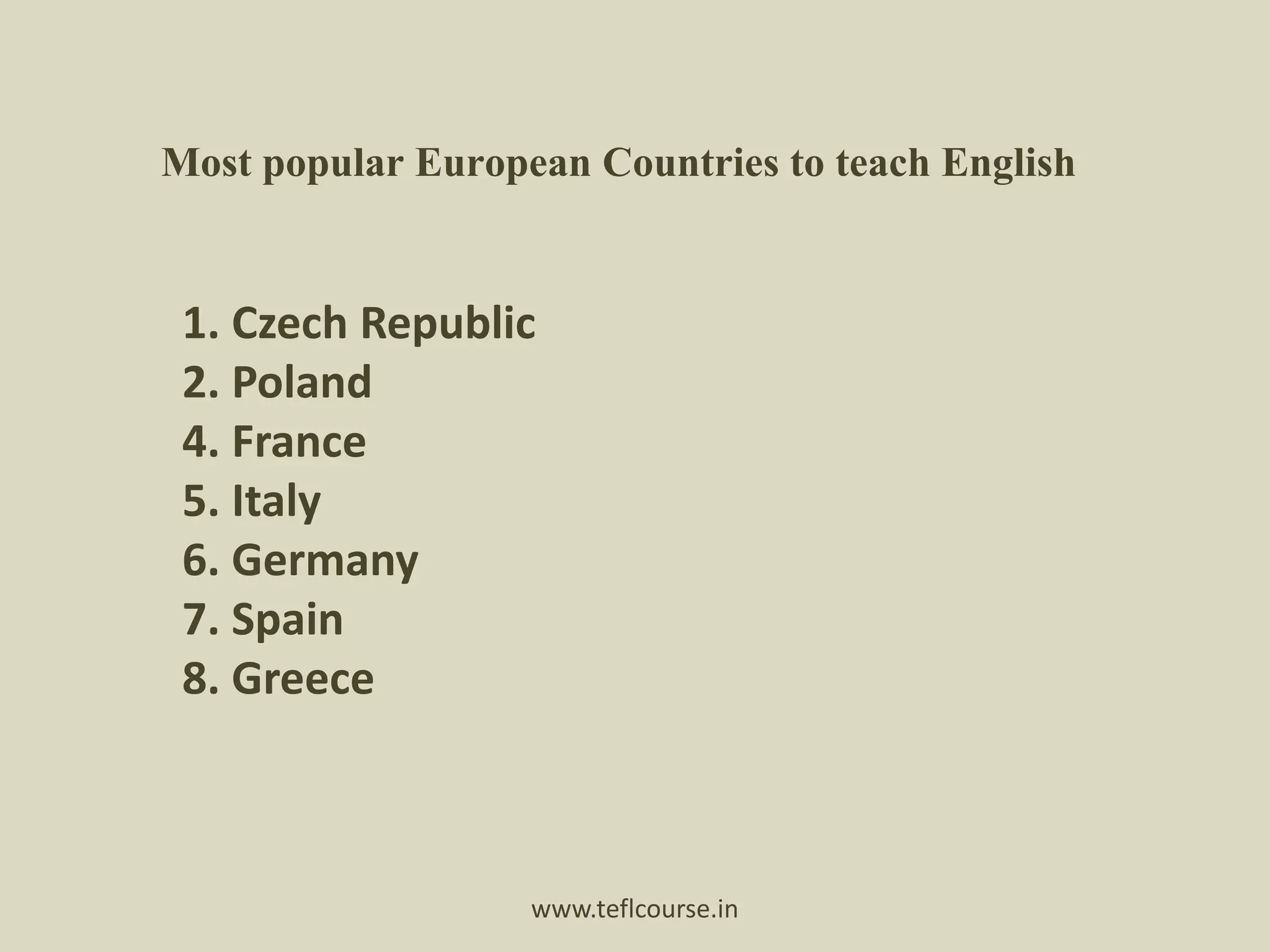 Teaching English In Europe