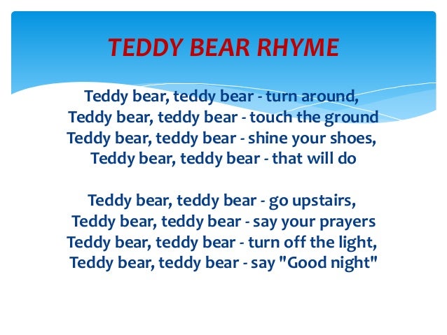 teddy bear story in english