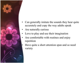 Learn in a variatyofways, for example, bywatching, bylistening, byimitating, bydoingthings