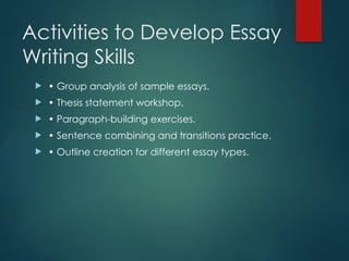 Comprehensive Guide to Essay Writing: Structure, Types, and Teaching ...