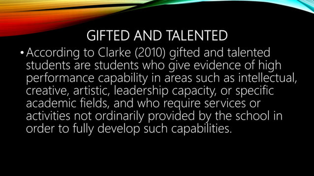 Teaching gifted students | PPTX