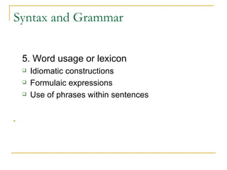 Teaching grammar