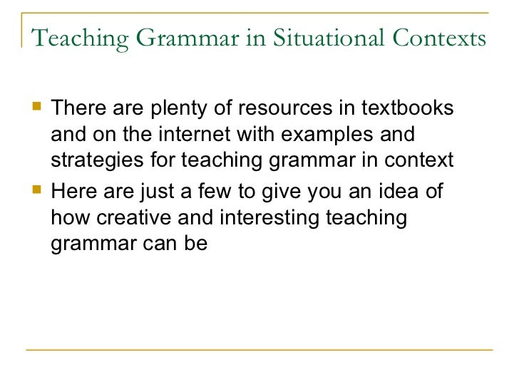 situational contexts situational contexts