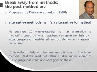 Teaching grammar in the post method era | PPTX