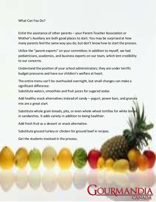 Teaching healthy eating habits for students