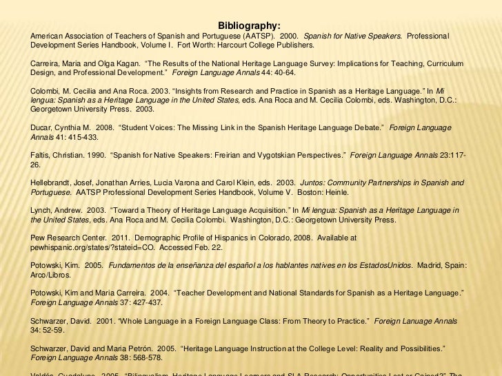 Teaching heritage speakers of spanish