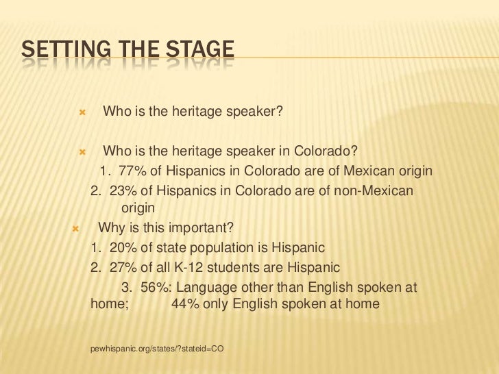 Teaching heritage speakers of spanish