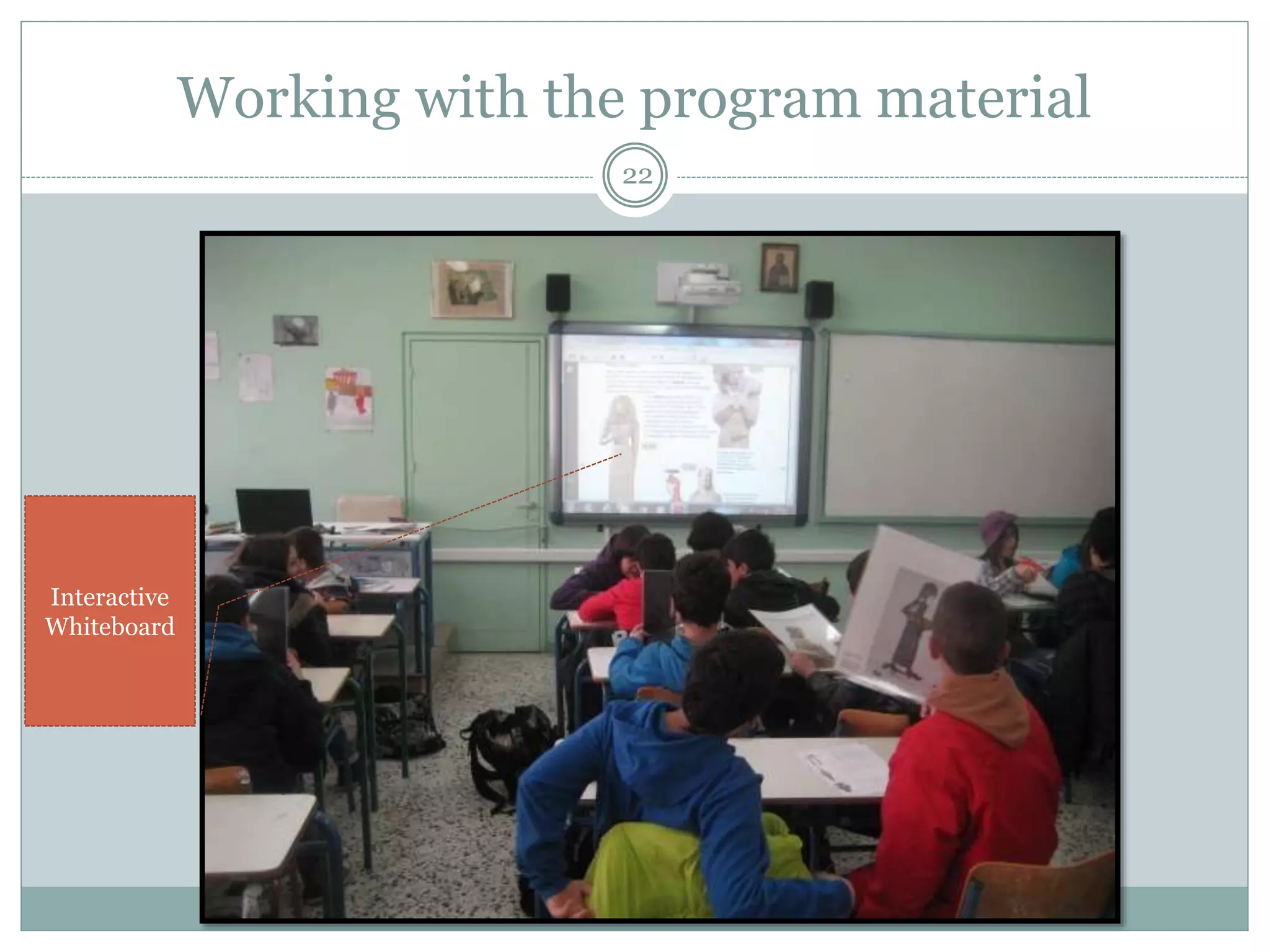 Working with the program material
22
Interactive
Whiteboard
 