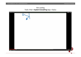 Department)of)Chemistry)

PenPcasHng)
Tools:)iPad)+)Explain)Everything)App)+)Stylus)

11)

 