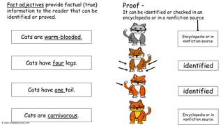 Fact Adjective Teaching Kids the Difference Between an Opinion and a Fact | PDF