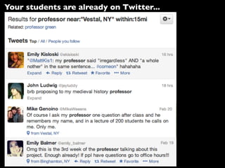 Your students are already on Twitter...
 