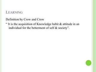 Learning Crow Teaching & Learning | PPTX